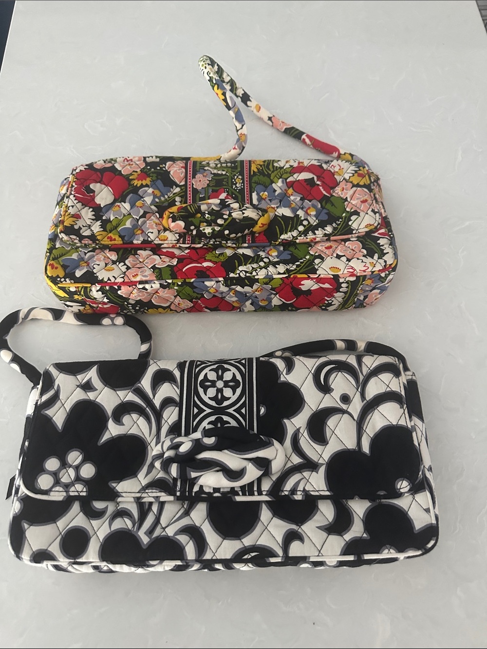 New 2X Lot Vera Bradley Knot Just A Clutch Blue Bags Purses